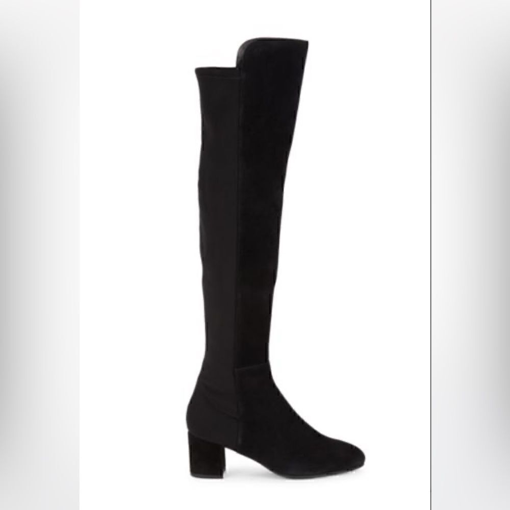 Stuart Weitzman Reddy 5050 Suede Over-The-Knee Boots, Black size 6.5 women EUC